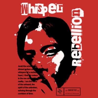 Whisper Rebellion Women's Fitted Tee Design