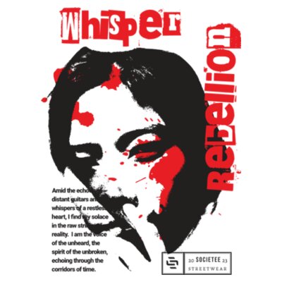 Whisper Rebellion Women's Fitted Tee Design