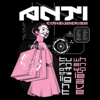 Anti Consumerism: Men's Designer Tank Top Design
