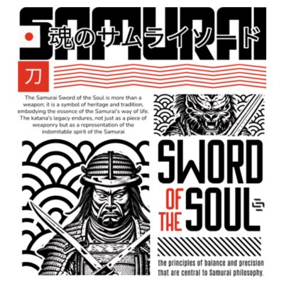 Samurai Sword of the Soul: Men's DesignerTee Design