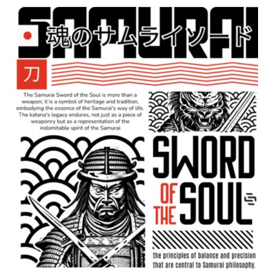 Samurai Sword of the Soul: Men's Designer Hoodie Design
