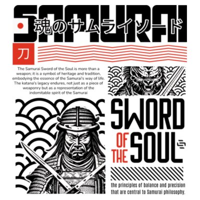 Samurai Sword of the Soul: Women's Crop Top Design