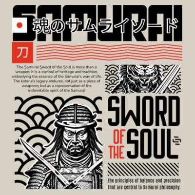 Samurai Sword of the Soul: Women's Designer Hoodie Design