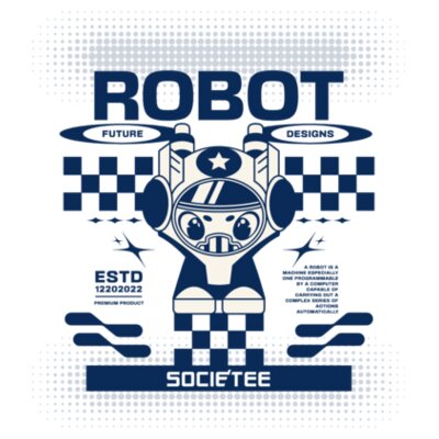 Robot Future Designs: Women's Fitted Tee Design