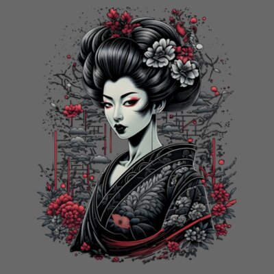 Geisha Beauty: Men's Designer Tee Design