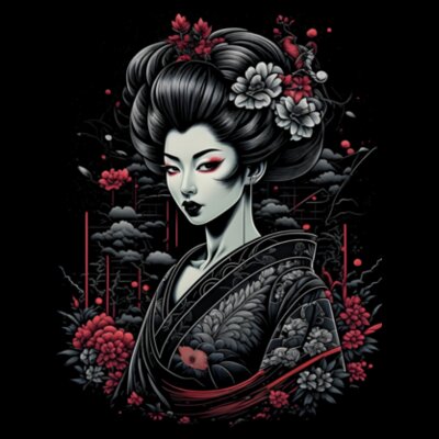 Geisha Beauty: Men's Designer Hoodie Design