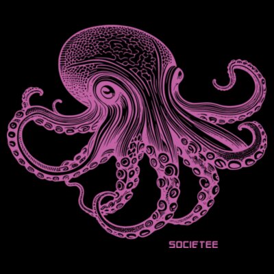 Pink Octopus: Men's Designer Tee Design