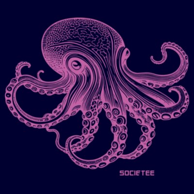 Majestic Pink Octopus: Women's Fitted Tee Design