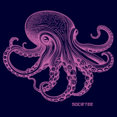 Majestic Pink Octopus: Women's Scoop Tee Design