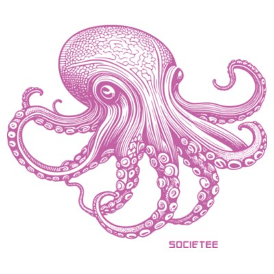 Majestic Pink Octopus: Women's Crop Top Design