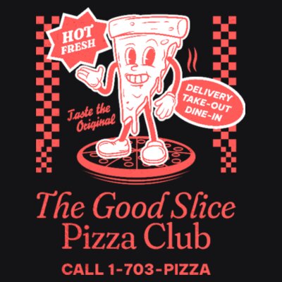 The Good Slice Pizza Club: Men's Designer Tank Top Design