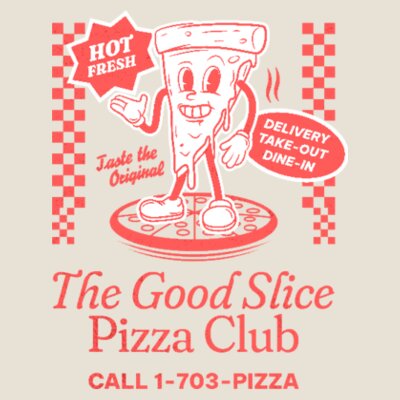 The Good Slice Pizza Club: Women's Scoop Tee Design