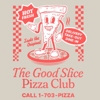 The Good Slice Pizza Club: Women's Crop Top Design